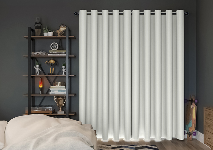 Akoya Faux Silk, Lustre Pure Silver - Made to Measure Curtains - Image 7